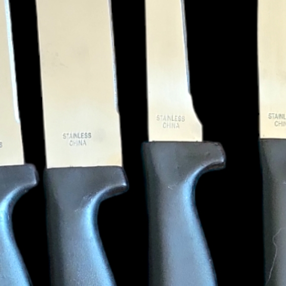 7 Top Chef Cutlery Kitchen Knives Black Handle Grip Stainless Steel Like NWOT - Picture 12 of 12